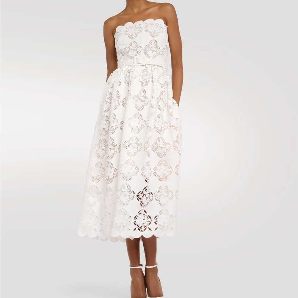 Oscar de la Renta White Lace Dress - Picture 3 of 5
